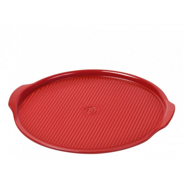 Emile Henry keramična plošča za peko pizz medium Ø 32cm Rdeča